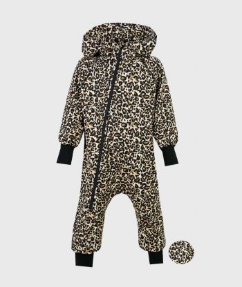 Onepiece Jersey Jumpsuit Leopard Print