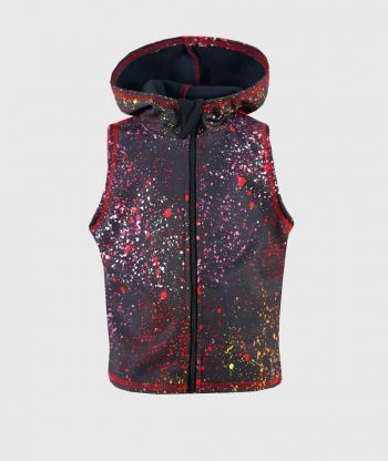 Softshell And Polar Fleece Hooded Vest Dashing Drops