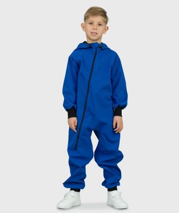 Waterproof Softshell Overall Comfy Blue Jumpsuit