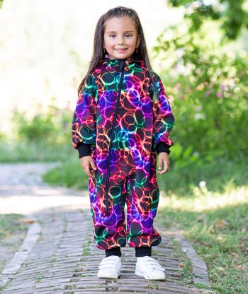 Waterproof Softshell Overall Comfy Rainbow Bubble Jumpsuit